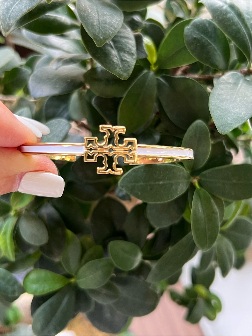 Tory Burch White Enamel Bracelet